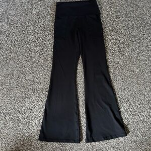 Offline by Aerie Black Flared Yoga the Hugger Foldover leggings size S